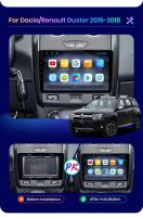 AWESAFE inalámbrico CarPlay Android Auto Radio para Dacia Duster 2015 2016 2017 2018 2019 2020 coche reproductor multimedia GPS 2 din autoradio volante controles RDS Bluetooth - details 4