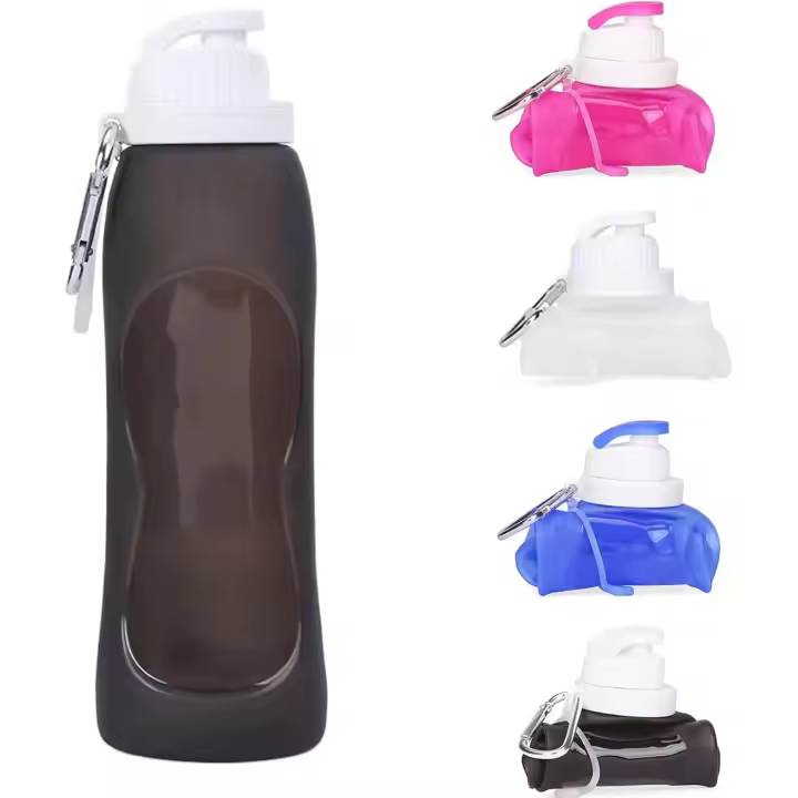 Botella de Agua plegable ultraligera Y a prueba de fugas de 501 ml para Deportes. - 1