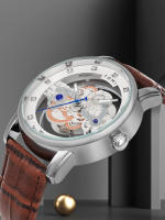 Reloj De Cuarzo TOMI Para Hombres Y Mujeres Reloj De Lujo Casual Con Diamantes Huecos Material De Correa PU Estilo Moda Y Casual - details 19