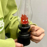 Lámpara De Mesa Calcifer Sin Flama Para La Noche Decorativa Anime Retro De Halloween Candelabro Keroseno Para Dormitorio - details 3