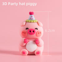 Topper De Pastel De Fiesta Animal De Dibujos Animados 3D INS Oso Conejo De Pascua Zodiac Chino Para Niños Decoraciones De Cumpleaños Boys O Girls Regalos PVC - details 12