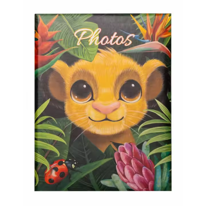 Photo Album Disney Lion King Nature for 100 photos 10x15 cm, with 2 pockets per page and space for notes, perfect for preserving memories and collectibles. - 1