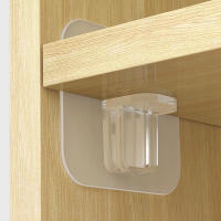 Soportes De Estante Adhesivos 4/10pcs Clip De Soporte Para Armario Y Armario Ecológicos Resistentes Montados En La Pared Plásticos PP - details 0