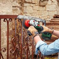 Bosch amoladora pequeña a batería UniversalGrind 18V-75 (sin batería; sistema de 18 voltios; para amolar, cortar, cepillar y lijar varios materiales; 125mm diámetro; en embalaje de cartón) - details 3