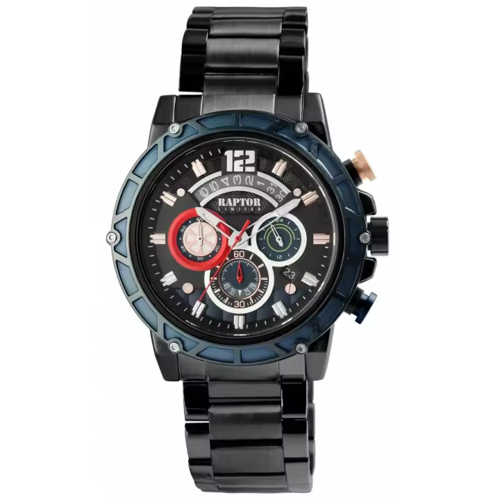 Reloj Raptor LIMITED®Rakan Hombre Display Multifuncional com Pulsera de Aço Inoxidável - 1