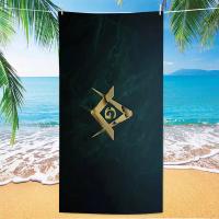 Toalla De Playa Microfibra Masonic Icons 1PC Toalla De Baño Súper Absorbente Secado Rápido Para Niños Y Adultos Unisex Toalla De Camping Piscina - details 10