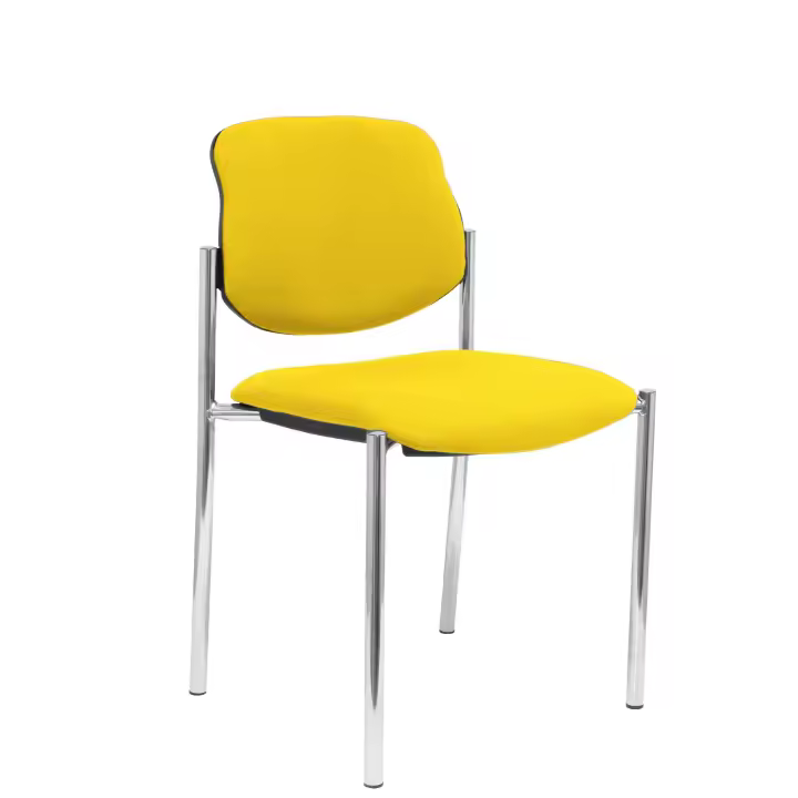 Piqueras Y Crespo Silla Bali Amarillo Cromo - Diseño Elegante - 1