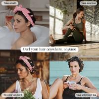 Gorro de seda para dormir,Rizador de pelo sin calor y Gorro de dormir de satén, rizadores de pelo sin calor para cabello largo, para dormir durante la noche, herramienta de peinado perezoso de bricolaje - details 7