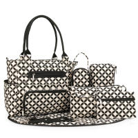 Set De 7 Bolsos Para Mudar El Bebé Multifuncional Tote Bag Mummy Bolsa De Viaje Con Alforja Para Bebé Material De Tela Cierre De Cremallera - details 33