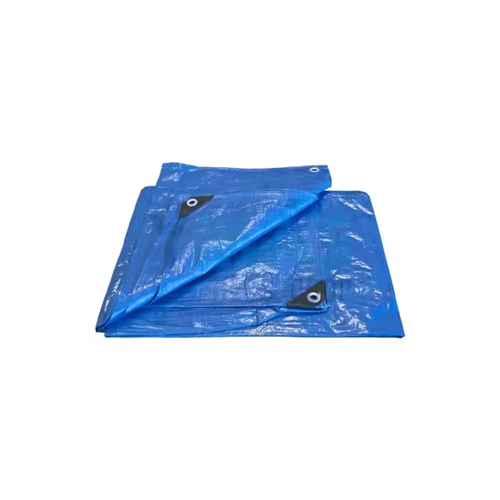 Toldo Azul Impermeable Multiusos para Cubrir Vehículos Náuticos y Piscinas con Ojales Reforzados - 1