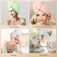 2pcs Gorro De Pelo Seco De Velours Tortuga Dorada Microfibra Absorbente Y Cómoda Toalla De Cabello Suave Para Baño Y Cabello Rizado - details 5