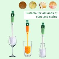 Cepillo De Limpieza Para Botella De Agua 4 En 1 Con Mango Longitudinal Desmontable Herramienta De Limpieza De Cocina Para Botellas De Bebé Y Tapas De Sippy Cup - details 3