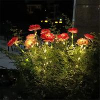 Lámpara Solar Para Jardín Luz De Jardín En Forma De Loto Con Efecto De Nieve Iluminación Exterior Para Patio Fiesta De Boda Día De La Madre - details 7
