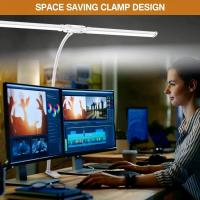 ORION91 Lámpara LED Fijar Mesa Flexo Gigante Color Negro🖤5 Tonos de Luz Regulable (73x80 cm) Oficina Teletrabajo Escritorio Ordenador - SpazioLuzio - details 11