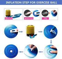 Pelota de Ejercicio de Yoga Fitness para Equilibrio, Estabilidad y Fortalecimiento Muscular de 65CM - KMT Style - details 1