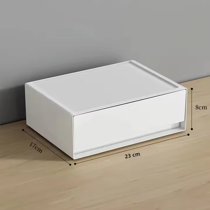 Organizador De Mesilla Plegable De 1/2/3 Capas Caja De Almacenamiento Para Cosméticos Y Suministros Del Hogar Ecológico Y Moderno - 1