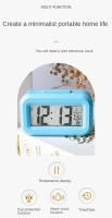 Reloj De Pared Electrónico Silencioso Mini Con Alarma Fecha Luz Retroiluminada 12/24H Temperatura Día Semana Contador Poder Digital Batería Para Escritorio - details 1