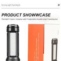 Linterna LED Potente 1000W Recargable Tipo-C 15000mah Para Camping Lanterna De Zoom 9000M Con Salida De Luz De Punto Fijo Resistente Al Agua Y Choque - details 47