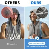 Toalla De Enfriamiento Con Capucha U Para Playa Protección Solar Para Camping Gimnasio Natación Correr Toalla Deportiva De Secado Rápido Para Mujeres Verano - details 4