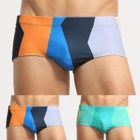 Pantalones De Playa Para Hombre Verano Ropa Deportiva Swimwear Shorts Color Patchwork Cómodos Y Delgados Boxers Para Natación - details 0