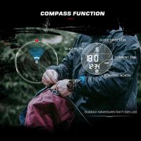 Reloj táctico masculino, reloj militar masculino, impermeable 164 pies, reloj de fitness, reloj digital masculino con brújula, metrónomo, podómetro, reloj de nylon transpirable ligero - details 3