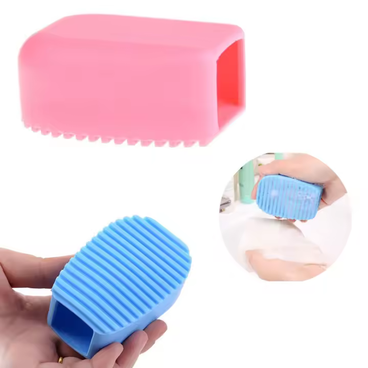 2 uds. Lavadero de silicona azul y rosa de Color caramelo, minitabla de lavado de mano creativa - 1