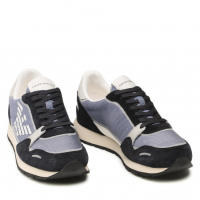 Emporio Armani Zapatillas Zapatos Hombre Azul Gris X4X537 XM678 Q445 - details 7