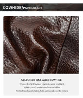 Bolsa De Hombro Para Laptop De 13 Pulgadas WESTAL Para Negocios Y Documentos Correa Ajustable Material Principal Cuero Genuino Estilo Casual - details 5