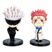 Figuras De Acción Anime Jujutsu Kaisen 9cm Itadori Yuji Gojo Satoru Fushiguro Megumi Kugisaki Nobara Yokai Ryomen 6pcs PVC Modelo Juguetes - details 1
