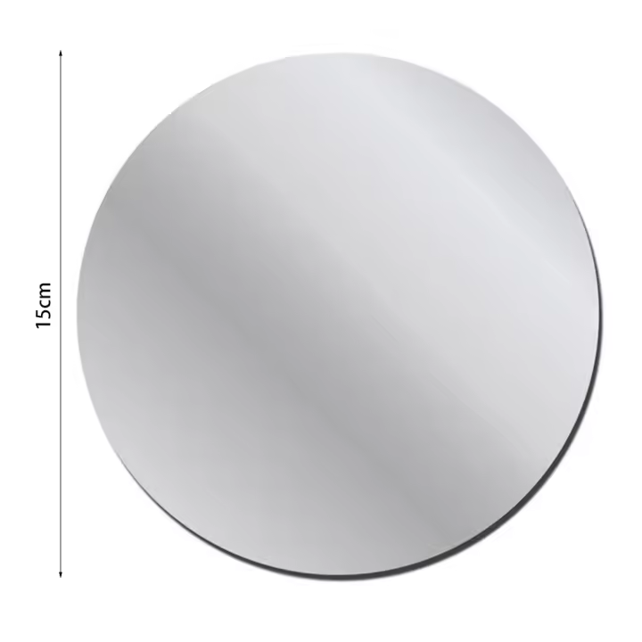 Pegatina De Espejo Redonda 10-15CM Autoadhesiva Decorativa Para Baño Y Dormitorio Adhesivo De Acrílico 3D Para Decoración De Pared Y Sala De Estar - 1