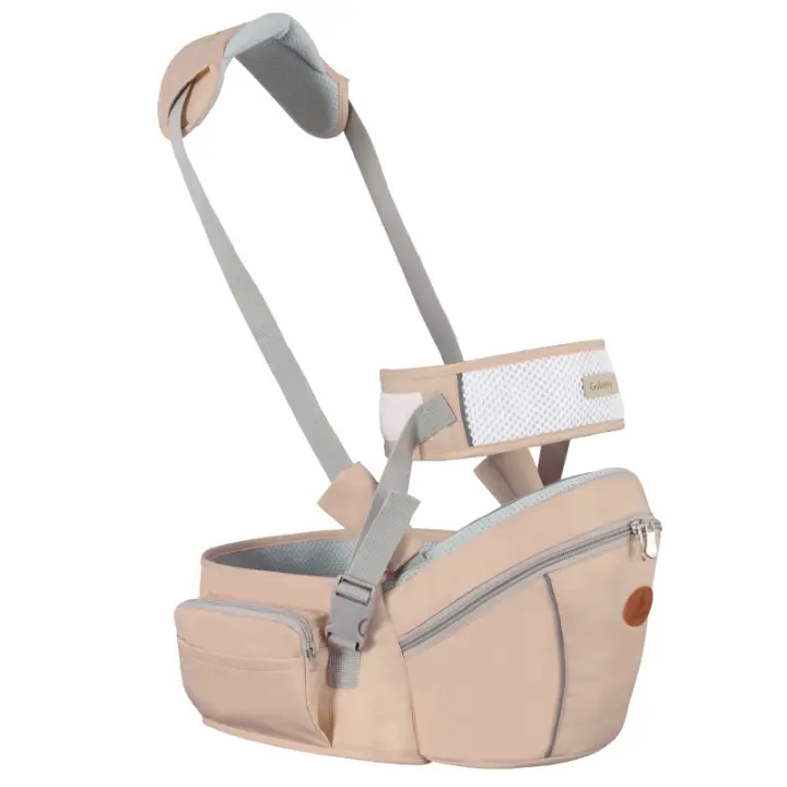 Portabebés para silla de cadera Taburete lumbar para bebés para bebés y niños pequeños con bolsillos ajustables con hebilla para los hombros Interior suave Espacio de almacenamiento extra grande - 1