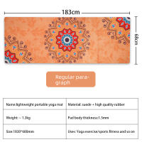 🎁【Detalles para Mamá】Tapete de yoga - Tapete antideslizante de 6 mm (0.24 pulgadas) de grosor para ejercicio, reversible con impresión prémium, para yoga, pilates y ejercicios en el piso (68 x 24 pulgadas)-regalo de Navidad - details 1
