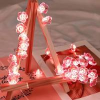 Luces De Fairy De Flor De Cerezo Rosa 1PC 10/20/30 LED Lámpara De Cadena Operada Por Batería Decorativa Para Interior Y Exterior - details 0