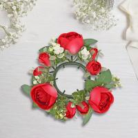 Anillo De Vela Para Coronas Artificiales De Flores Verdeza Rosa Decoración Para Sala De Estar Puerta Mesa Pascua - details 6