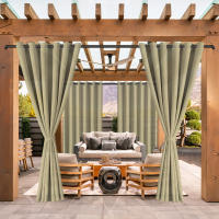2PCS Cortina Exterior Impermeable Y UV-Prueba Para Jardín Adecuada Para Gazebo Instalación En Techo Material De Poliéster Clásico Estilo - details 9