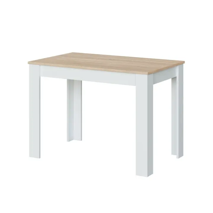 Mesa de cocina fija Cloe estrecha en color roble y blanco artik (mate) 78x109x67 cm 0F4583A FORES - 1