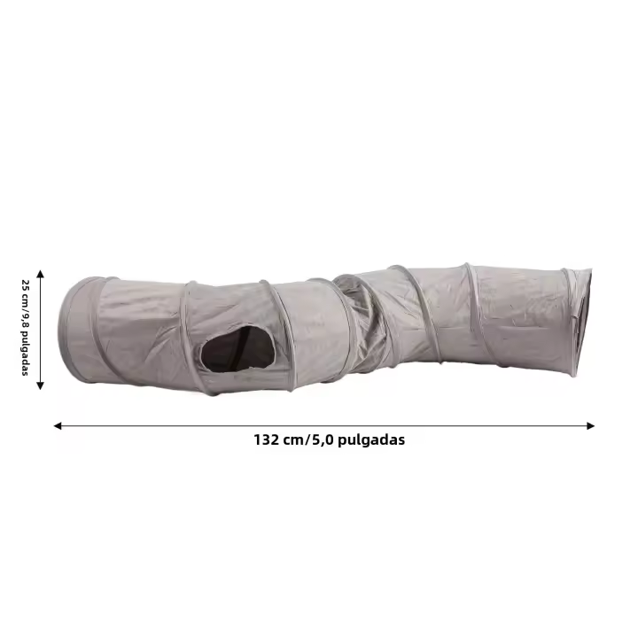 Túnel Para Gatos Plegable Y Colapsable Interactivo De Gran Espacio Juguete De Seda Para Gatitos Pequeños Y Mascotas - 1