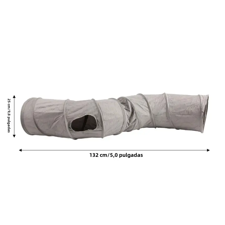 Túnel Para Gatos Plegable Y Colapsable Interactivo De Gran Espacio Juguete De Seda Para Gatitos Pequeños Y Mascotas - 1
