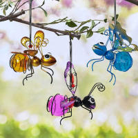 Lámpara De Insectos Voladores Solar Colgante Estatua De Metal Para Jardín Fuente De Luz Exterior Adorno Para Porche Y Jardín - details 6