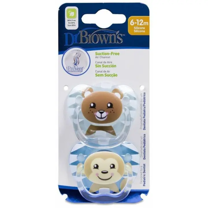Dr. Brown'S Chupetes Caras De Animales T2 6-12 Meses 2Uds - 1