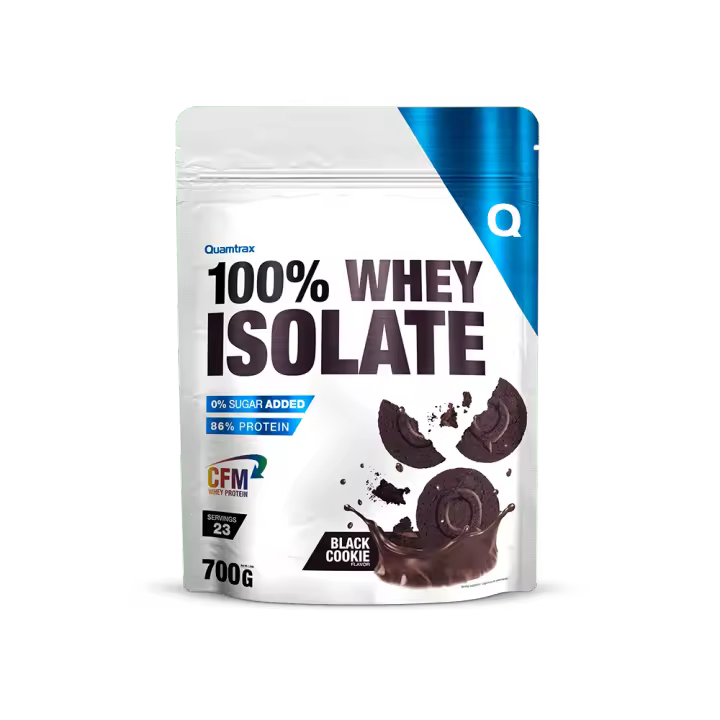 100% Whey Isolate - Proteína aislada de rapida absorción, baja en carbohidratos y grasas. Sin lactosa. QUAMTRAX Protein - 1