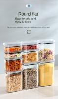 Organizador De Cocina Gran Capacidad Juego De Botellas Selladas Plástico PET+PE Para Almacenamiento De Granos Frutos Secos Y Verduras En Nevera Estilo Japonés - details 5