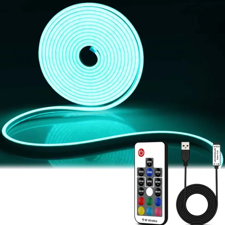 Fresnel RGB Neón Fita LED DC5V IP65 Impermeable 1/2/3/4/5M Para Decoración Interior De Habitación Cocina Luz Neón USB Para Hogar - 1