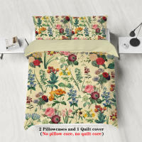 Juego De Cama Retro Con Patrón Floral 3 Piezas Adecuado Para Dormitorio De Mujer Queen King Twin Cama Funda De Edredón Y 2 Fundas De Cojín Material Poliéster 100% - details 5