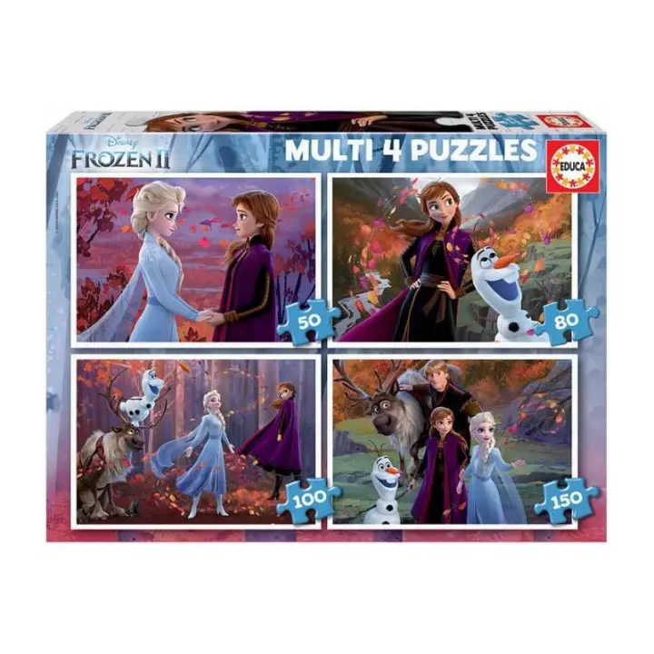 Multi 4 puzzles Frozen 2 50+80+100+150 de Educa - 1