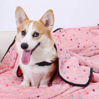 Manta Suave Y Fluffy Para Mascotas Con Patrón De Puntos Cómoda Y Caliente Para Gatos Y Perros Pequeños Y Grandes Almohadilla De Descanso Para Mascotas - details 4