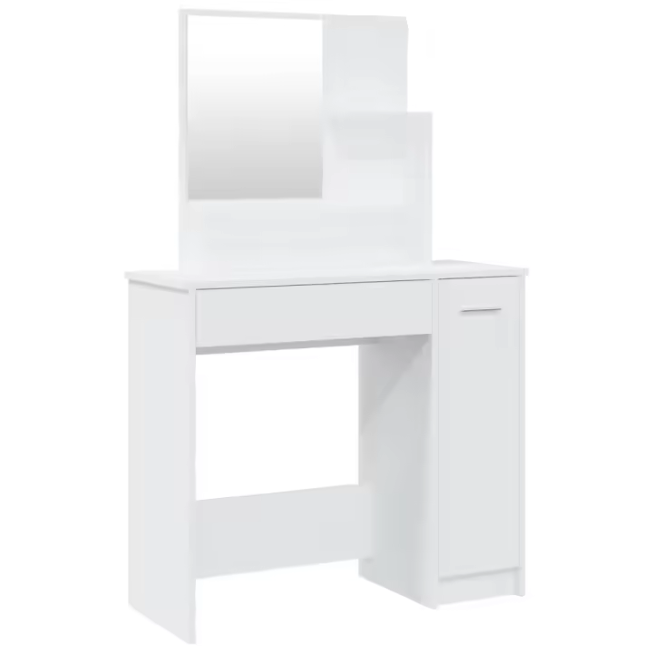 Tocador con espejo blanco 86,5x35x136 cm - 1