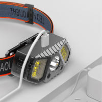 Linterna Frontal Con Sensor De Movimiento LED Blanco Potente Para Camping Y Pesca Lámpara De Cabeza Roja Con Modo De Destello - details 3