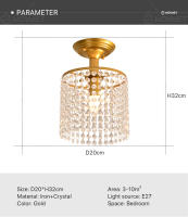 Lámpara De Techo LED De Cristal Dorado E27 Para Regalo Apto Para Pasillo Aisle Dormitorio Estudio Sala De Estar Cocina Iluminación Moderna - details 1