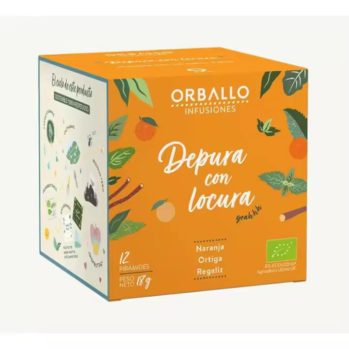 Orballo - Infusión depura con locura 12 pirámides  ecológico - 1